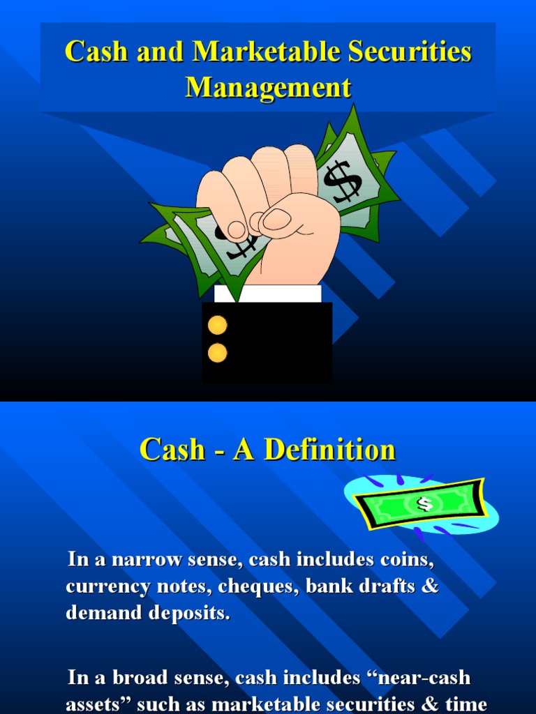 Cash And Marketable Securities Management Securities Finance Cash