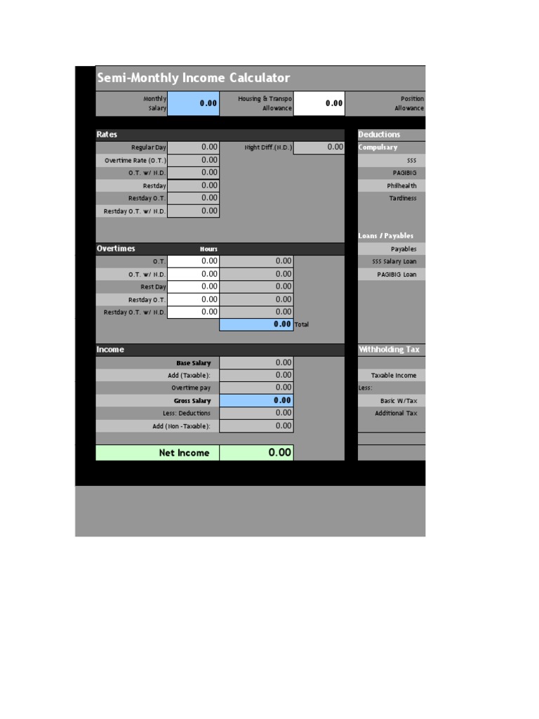 Semi-Monthly Salary Breakdown Guide | PDF