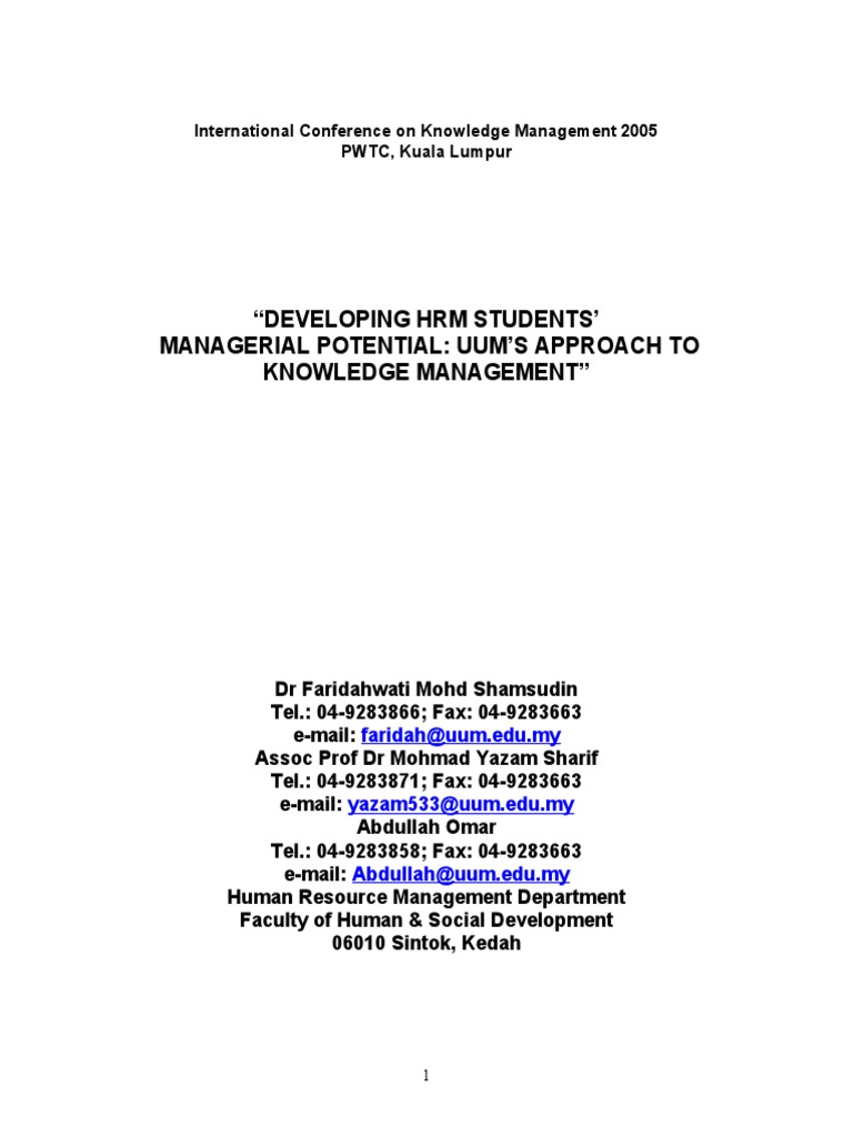 hrm students thesis