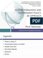 Cluster Formation and Government Policy: System Dynamics Approach (Powerpoint)