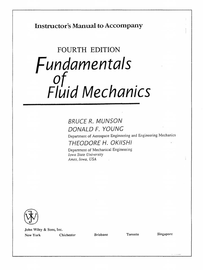 Solution Manual Fundamentals Of Fluid Mechanics 4th Edition Viscosity Shear Stress