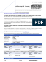 E-Ticket Receipt & Itinerary: Passenger and Ticket Details