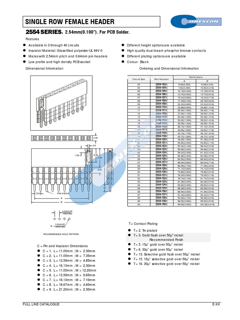 Full Line PCB Connector Catalogue | PDF | Computers