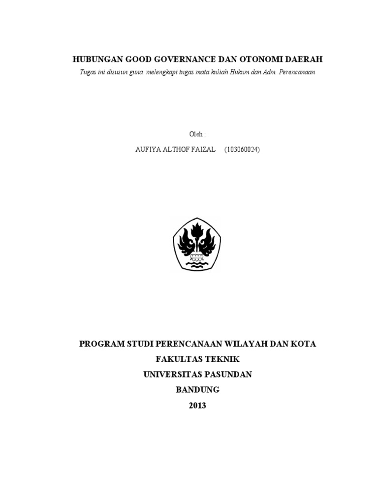 Good Governance Dan Otonomi Daerah Doc
