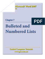 Learning Microsoft Word 2007 - Bullets