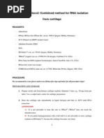 Detailed Protocol - Combined Method For RNA Isolation From Cartilage PDF