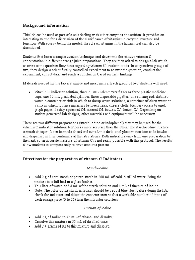Iodine 1 PDF Vitamin C Orange Juice