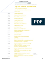 Chronology For Radical Reformation PDF