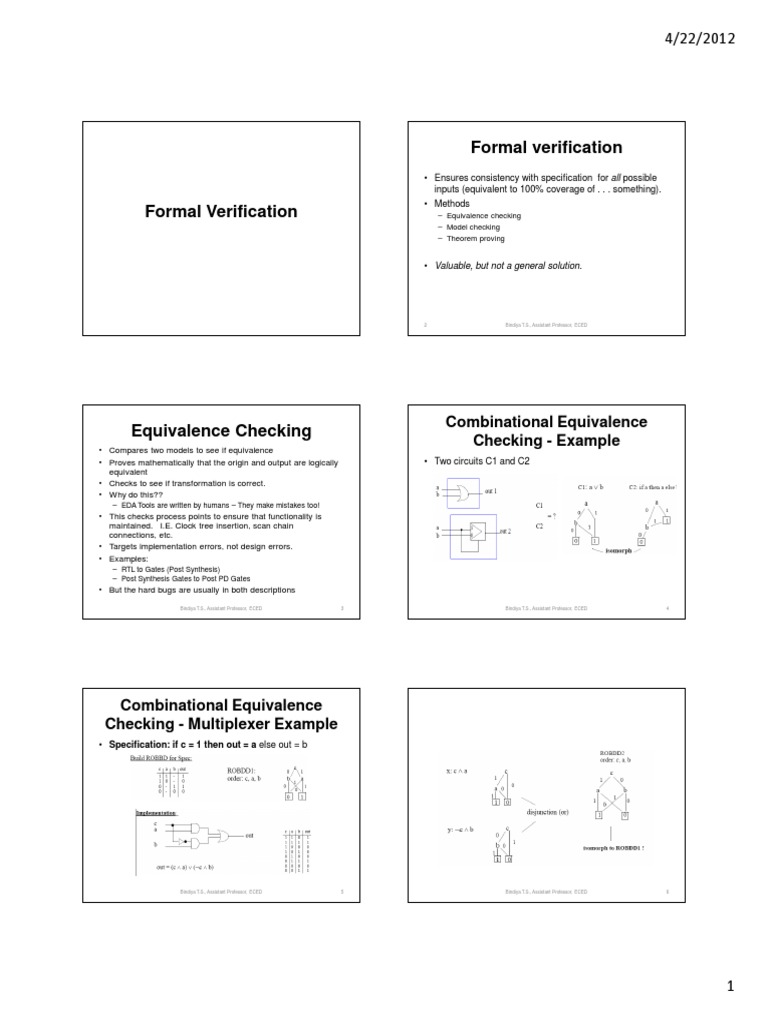 Lecture 13 - Formal Verification PDF | PDF