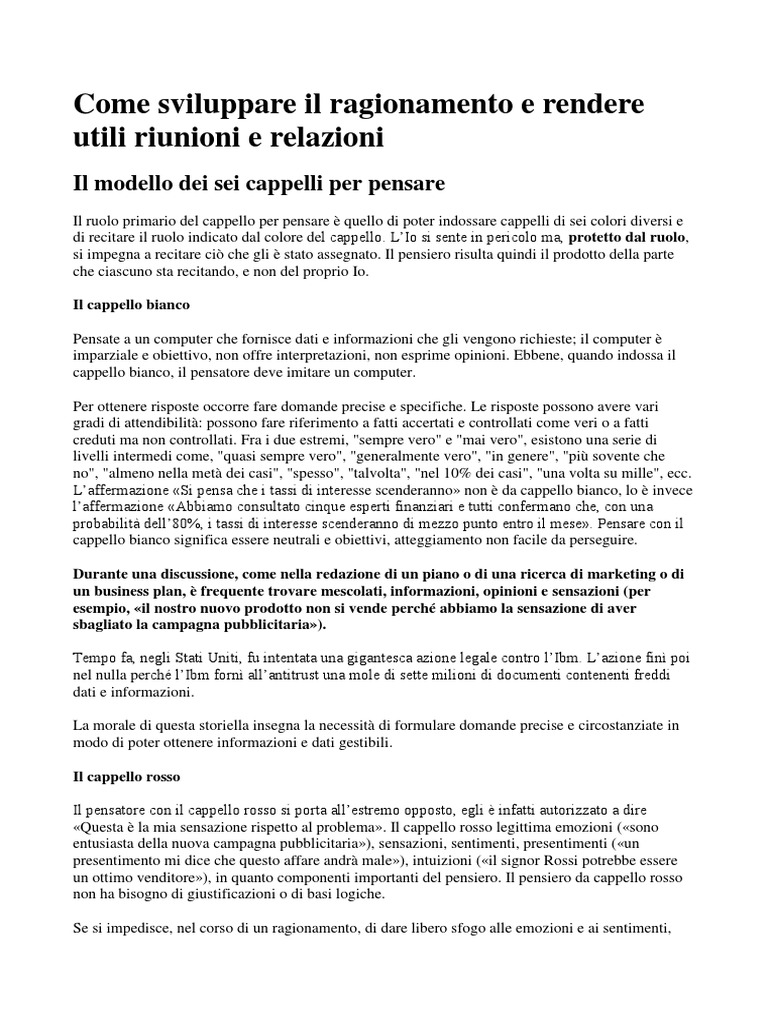 Francobollo Rivista Specificazione 6 Cappelli Per Pensare Colori Agingtheafricanlion Org