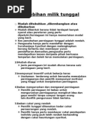 3) Nyatakan Keburukan Dan Kebaikan Milikan Tuggal,