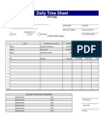 Daily Time Sheet: XYZ Corp