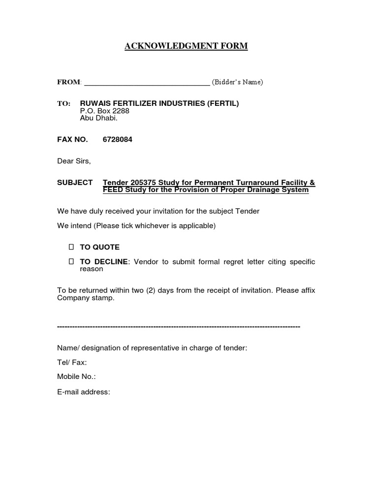Acknowledgment Form | PDF | Technology & Engineering