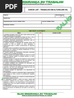 Modelo de Check List - Trabalho em Altura (NR 35) - Blog Segurança do Trabalho