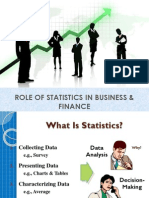 Role of Statistics in Business & Finance