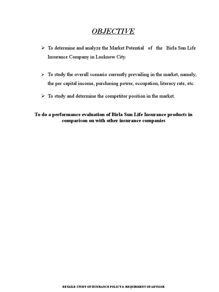 Birla Sun Life insurance · summer training project on BIRLA SUNLIFE