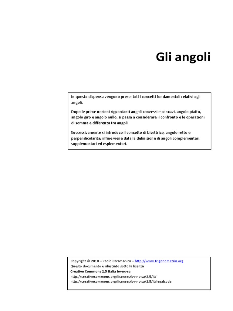 Angoli PDF | PDF