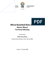FIBA Two Person Officiating Mechanics Manual