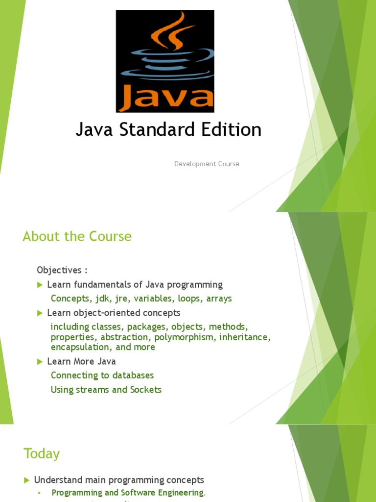 Java Standard Edition: Development Course | PDF | Java (Programming ...