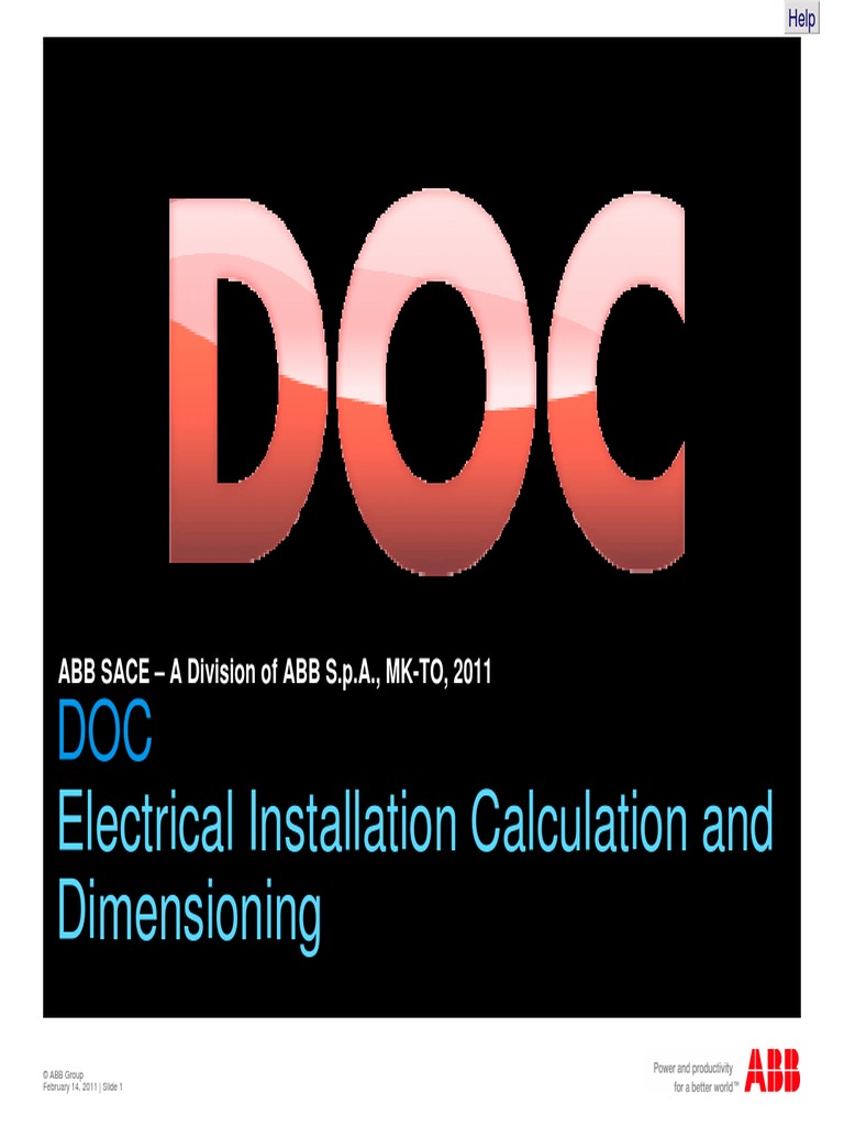 ABB Doc Electrical Installation Calculation and Dimensioning PDF