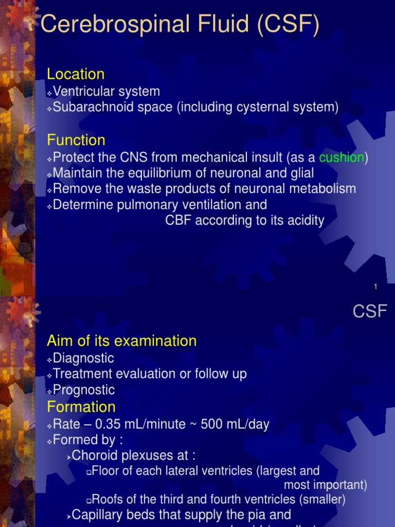 Cerebrospinal Fluid | PDF | Cerebrospinal Fluid | Animal Anatomy