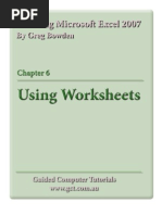 Download Learning Microsoft Excel 2007 - Worksheets by Guided Computer Tutorials SN18022230 doc pdf