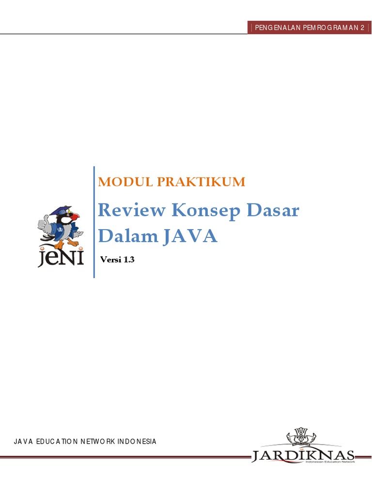 Praktikum Konsep Dasar Java 1.3 | PDF | Karier & Perkembangan
