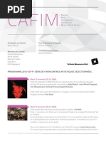 Programme CAFIM 2013 - 2014
