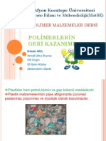 Polimerlerin Geri Kazanımı Sunumu PDF