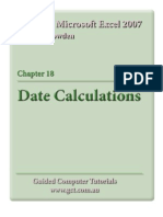 Learning Microsoft Excel 2007 - Date Calculations