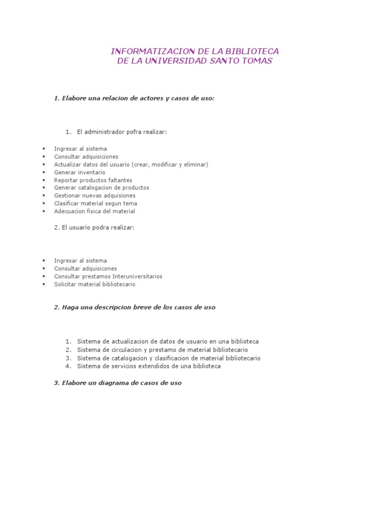 Diagrama de Casos de Uso Biblioteca | PDF | Catalogación | Bibliotecas