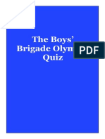 Boys' Brigade Olympic Quiz - July 2012 Games Knowledge Test