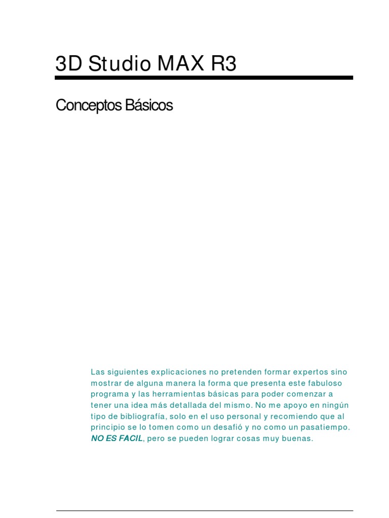 Introducción a 3D Studio MAX R3 | PDF | Point and Click | Autodesk 3ds Max