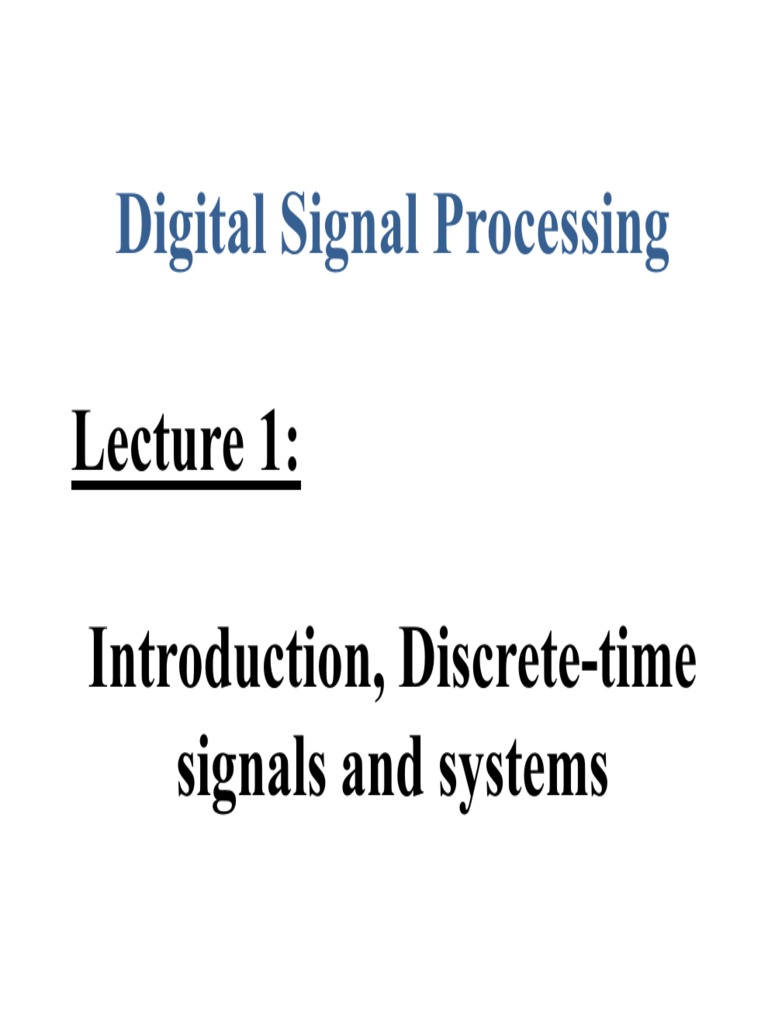 Digital Signal Processing Basic Review PDF