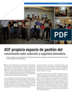 ACF Propicia Espacio de Gestión Del Conocimiento Sobre Soberanía y Seguridad Alimentaria