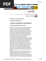 Gestão Estrategica do Conhecimento Brito Cruz