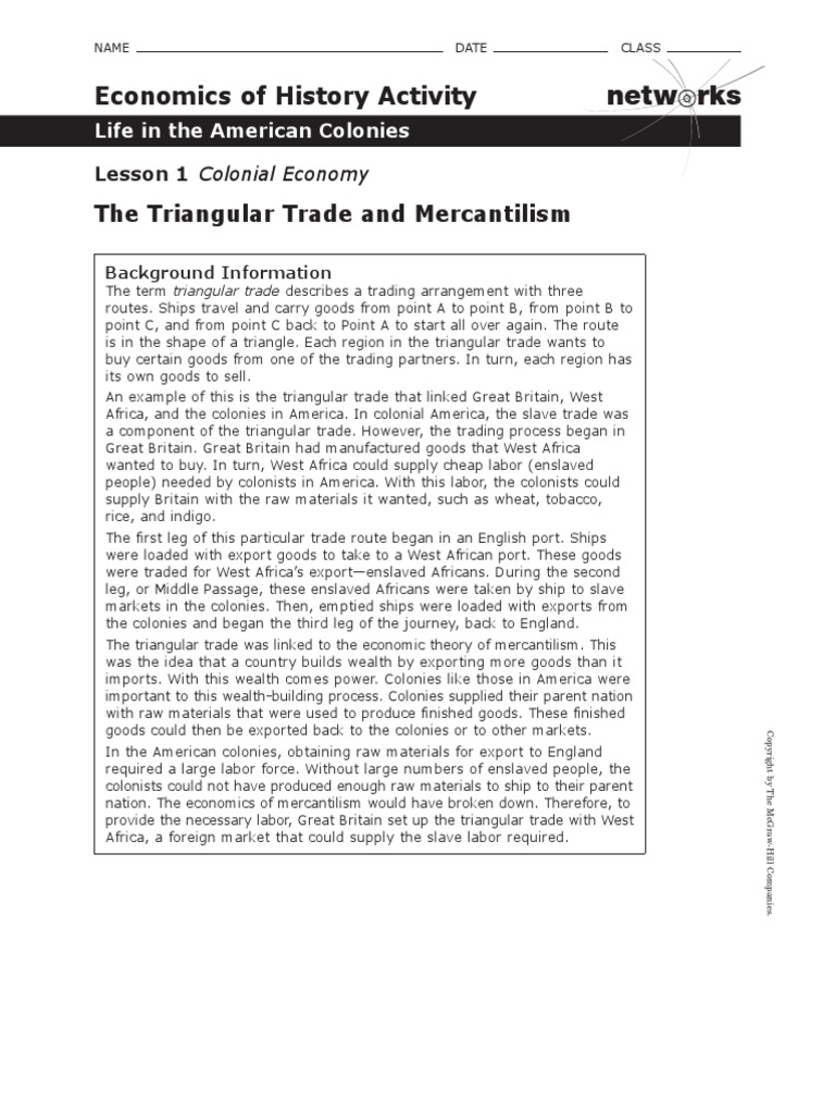 The Triangular Trade And Mercantilism Atlantic Slave Trade Slavery