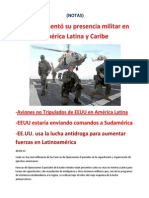 EEUU aumentó su presencia militar en América Latina y Caribe-(NOTAS)