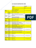 Jadwal Kuliah Akupuntur