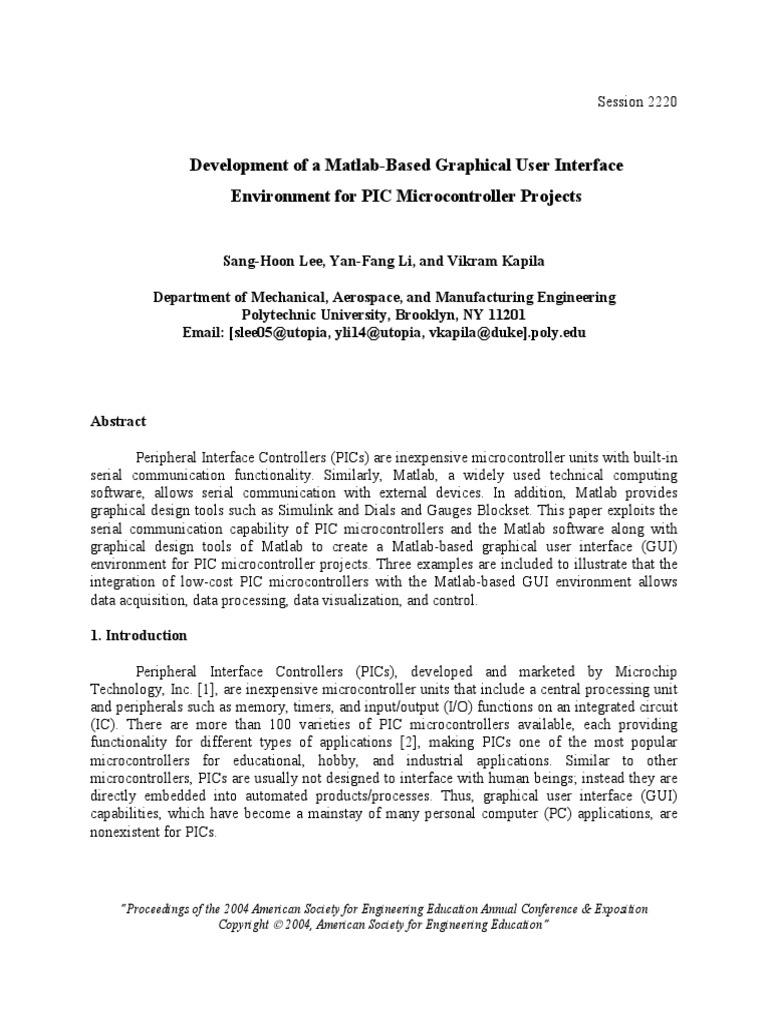 Development of A Matlab-Based Graphical User Interface Environment For ...