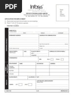 Infosys Application Form