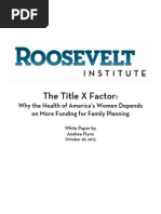 The Title X Factor: Why The Health of America's Women Depends On More Funding For Family Planning