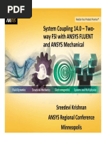 Two Way Fluid-Mechanical System Interaction using ANSYS