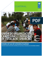 Estudios de Caso PNUD: UNIÓN DE ORGANIZACIONES CAMPESINAS E INDÍGENAS 
DE COTACACHI (UNORCAC), Ecuador