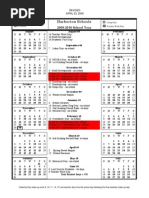 2009-2010 School Calendar