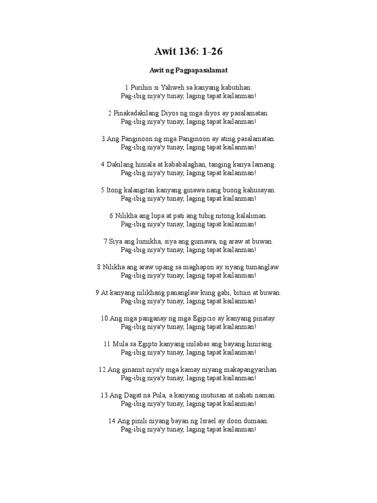 Awit 136 | PDF