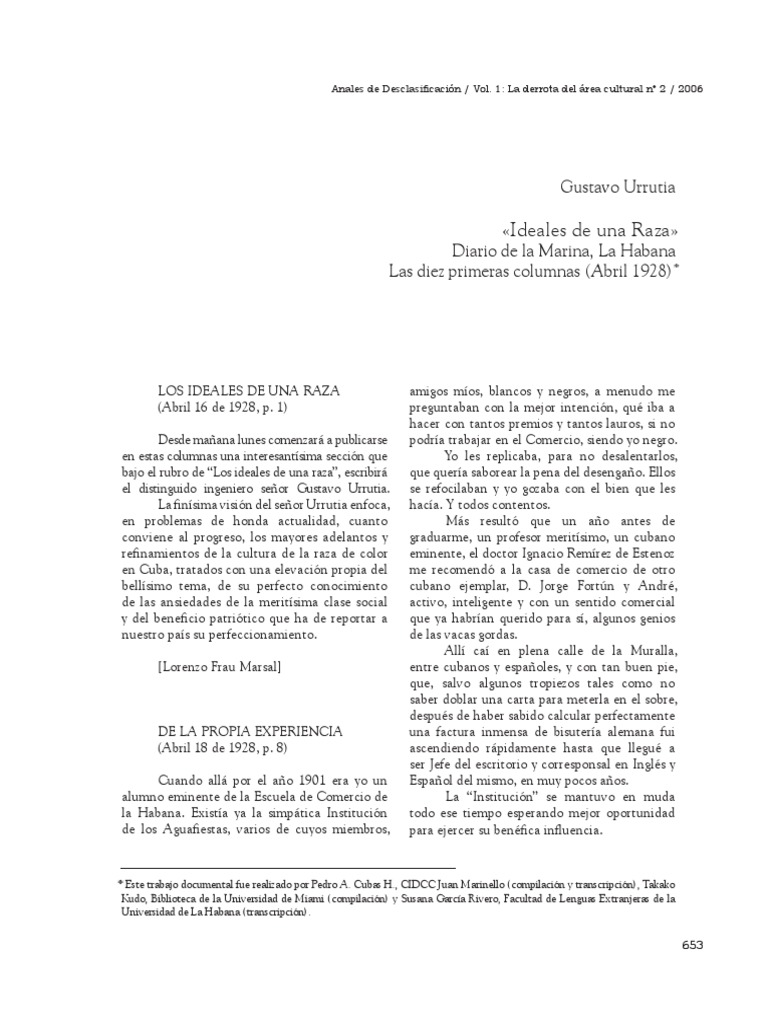 Ideales de la Raza en Cuba | PDF | Cuba | Amor