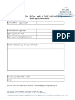 Scottish Legal Walk 2013 (Dundee) : Team Registration Form