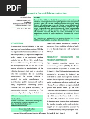 74 Pharmaceutical Process a Validation