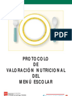 Protocolo Valoracion Menu Escolar